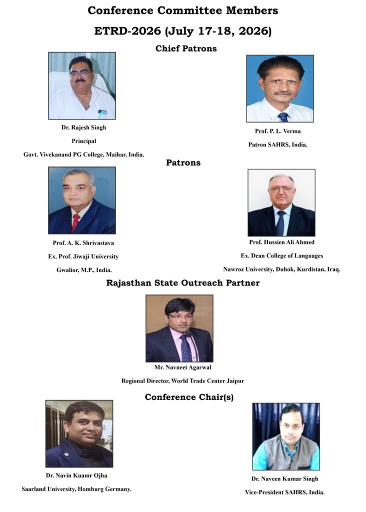 5th Global Conference ETRD-26 – Scientific and Humanities Research Society